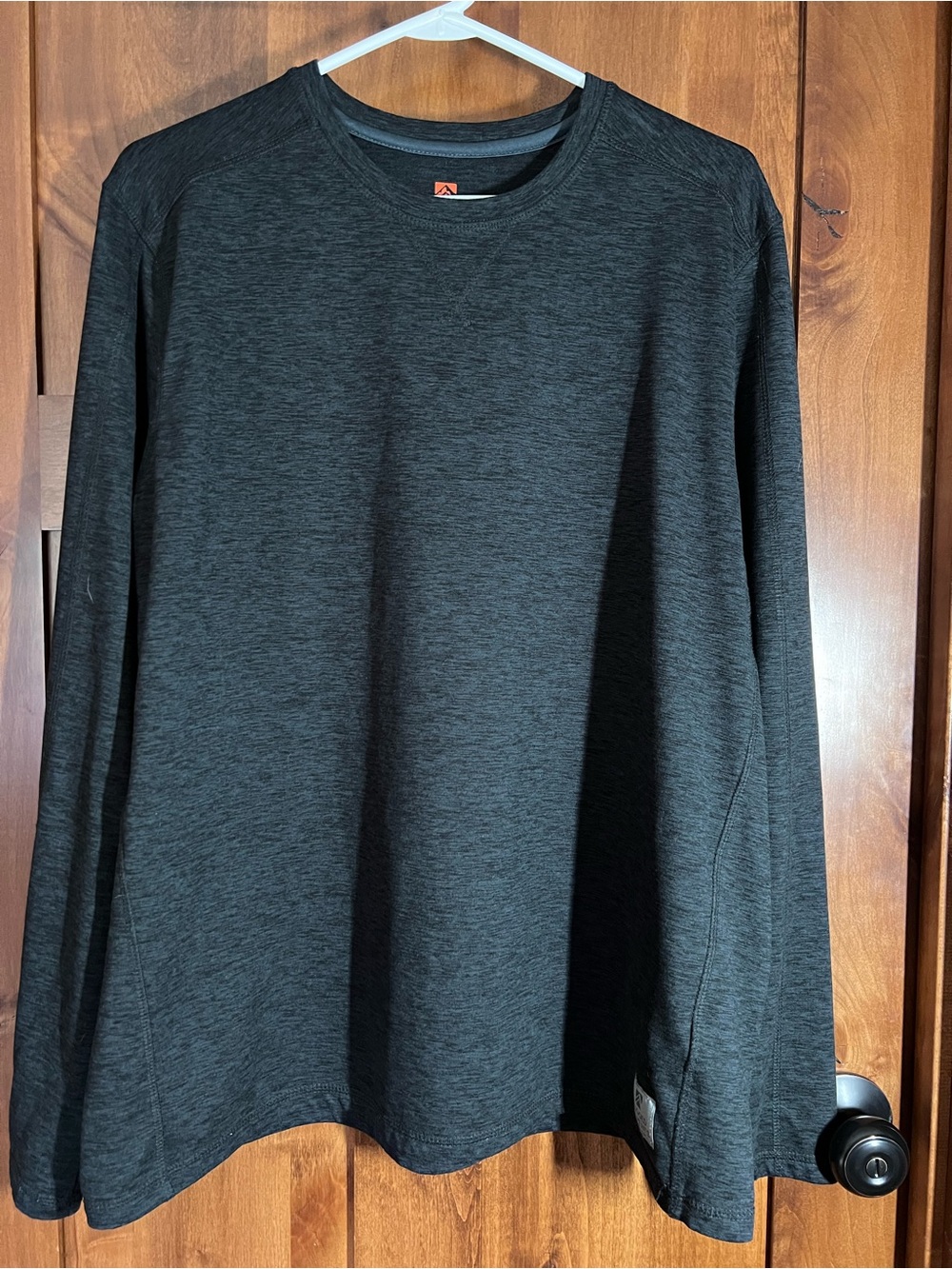 Men's Crewneck Fleece Base Layer- Charcoal Heather